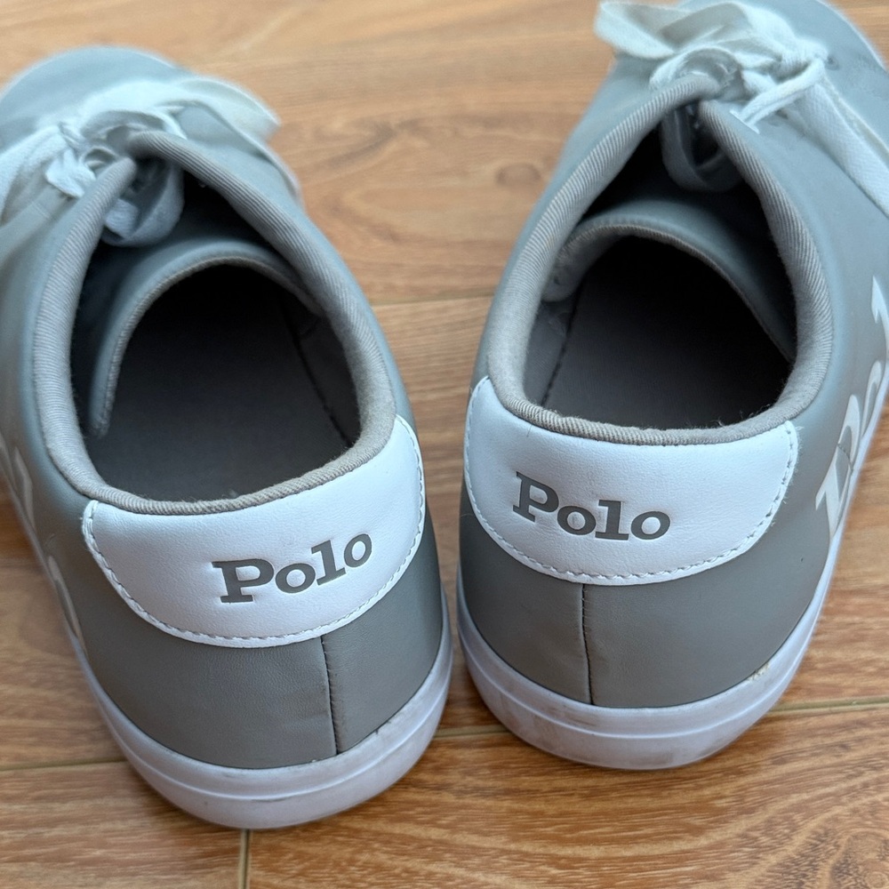 Polo by Ralph Lauren Men's Light Gray Sneakers - Picture 2 of 5